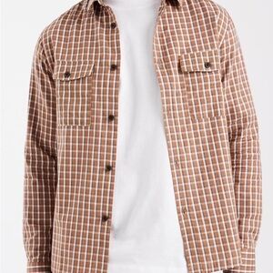 ASOS DESIGN regular fit plaid shirt in brown